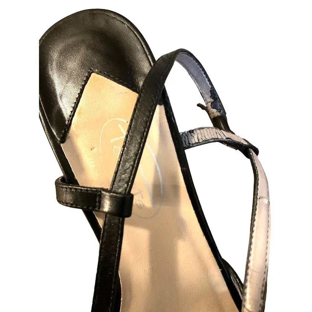 Talbots Black Slingback heels 6 1/2N‎